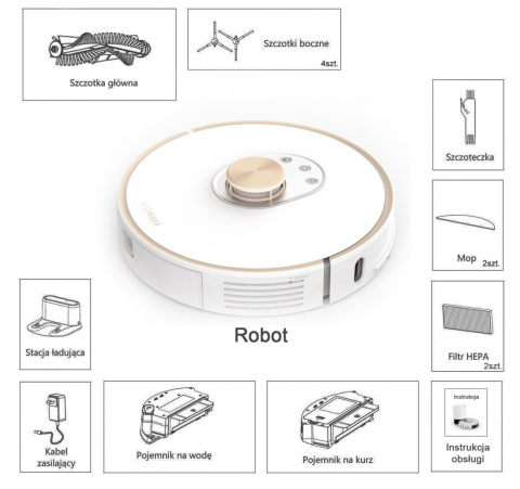 Robot odkurzająco-mopujący COBBO PRO 27 - POEKSPOZYCYJNY Robot odkurzająco-mopujący COBBO PRO 27 - POEKSPOZYCYJNY
