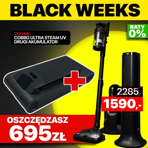 Odkurzacz pionowy z funkcją pary COBBO ULTRA STEAM UV