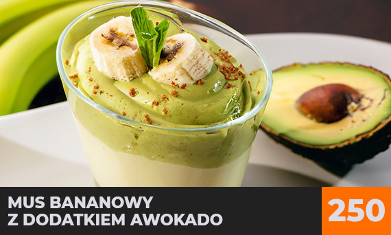 Mus bananowy z dodatkiem awokado