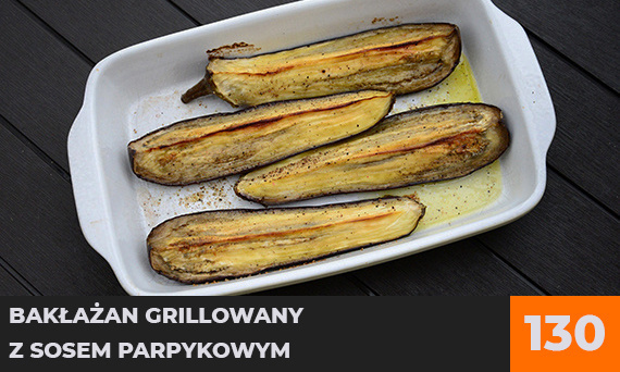Bakłażan grillowany z sosem paprykowym