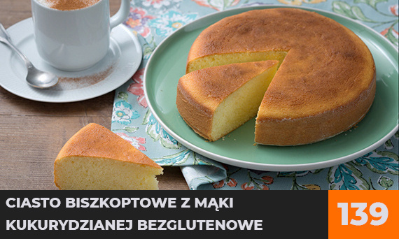 Ciasto biszkoptowe z mąki kukurydzianej bezglutenowe