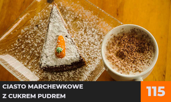 Ciasto marchewkowe z cukrem pudrem