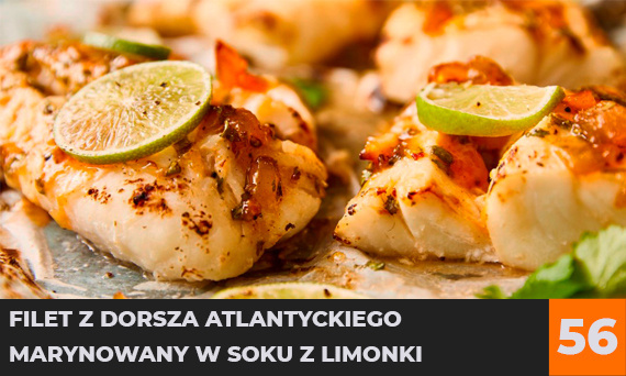 Filet z dorsza atlantyckiego marynowany w soku z limonki