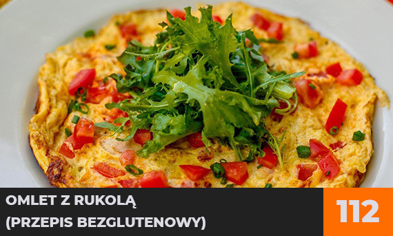 Omlet z rukolą (przepis bezglutenowy)