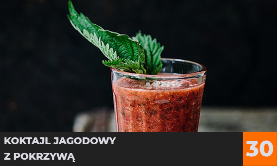 Koktajl jagodowy z pokrzywą