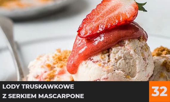 Lody truskawkowe z serkiem mascarpone