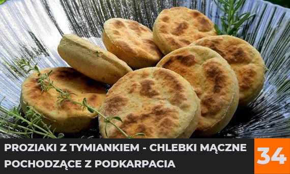 Proziaki z tymiankiem - chlebki mączne pochodzące z podkarpacia