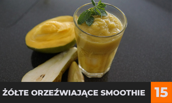 Żółte orzeźwiające smoothie