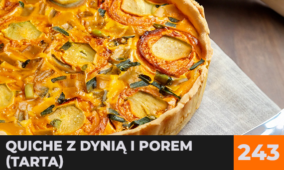 Quiche z dynią i porem (tarta)