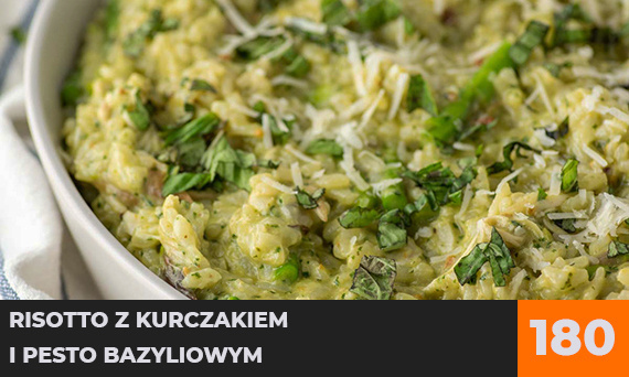 Risotto z kurczakiem i pesto bazyliowym