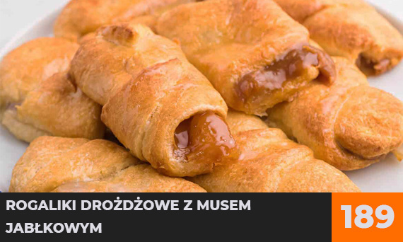 Rogaliki drożdżowe z musem jabłkowym