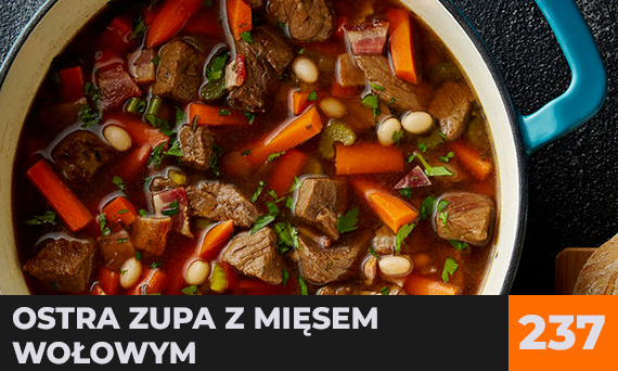 Ostra zupa z mięsem wołowym