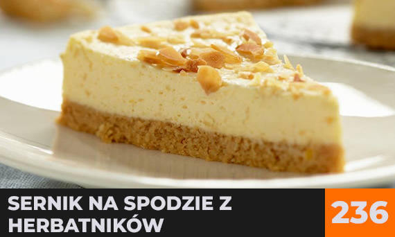Sernik na spodzie z herbatników