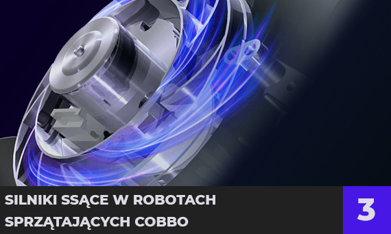 Silniki ssące w robotach sprzątających COBBO