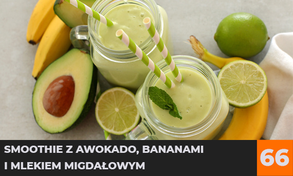 Smoothie z awokado, bananami i mlekiem migdałowym
