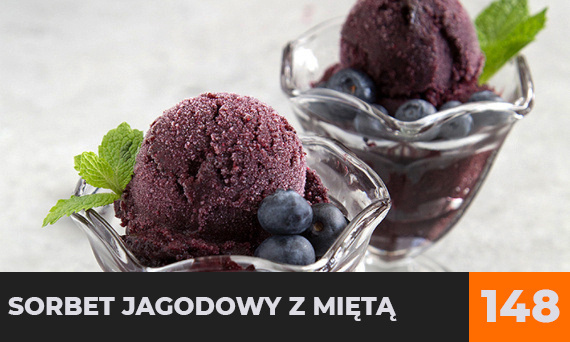 Sorbet jagodowy z miętą