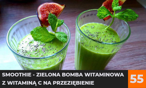 Zielona bomba witaminowa z witaminą C na przeziębienie