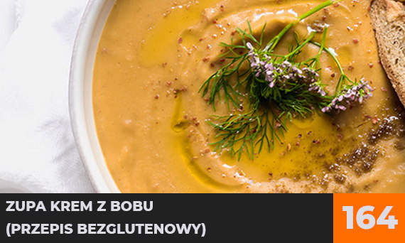 Zupa krem z bobu (przepis bezglutenowy)