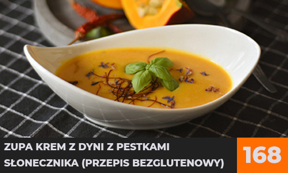 Zupa krem z dyni z pestkami słonecznika (przepis bezglutenowy)